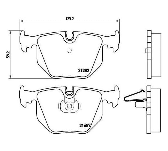 Изображение товара Колодки тормозные дисковые задние для автомобилей BMW X5 /7 TRIALLI PF 4005