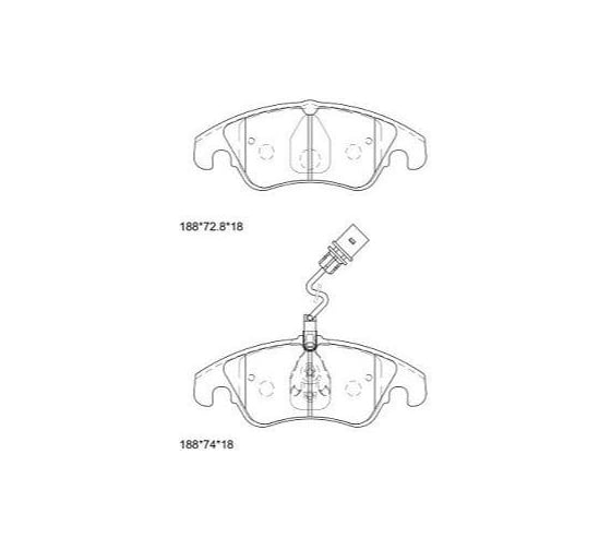 Изображение товара Колодки тормозные дисковые передние для автомобилей Audi A6 / A7 / Q5 TRIALLI PF 4174