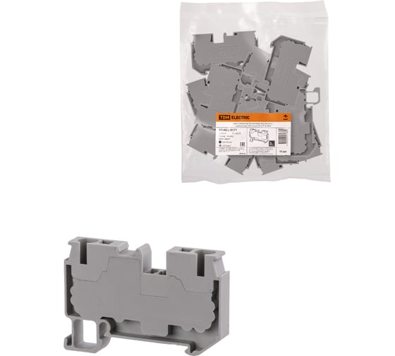 Изображение товара Безвинтовой клеммный зажим TDM ELECTRIC ЗКБ быстрого зажима, 6 кв. мм, 40А, серый (Ph-C PT 6) SQ0822-0171