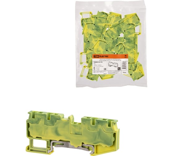 Изображение товара Безвинтовой клеммный зажим TDM ELECTRIC ЗКБ PEN быстрого зажима, 4 вывода 4 кв. мм (Ph-C PT 4-Q-PE) SQ0822-0170