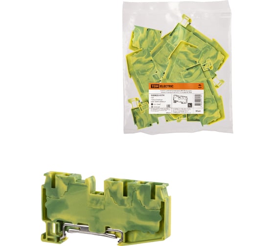 Изображение товара Безвинтовой клеммный зажим TDM ELECTRIC ЗКБ PEN быстрого зажима, 3 вывода, 6 кв. мм SQ0822-0174