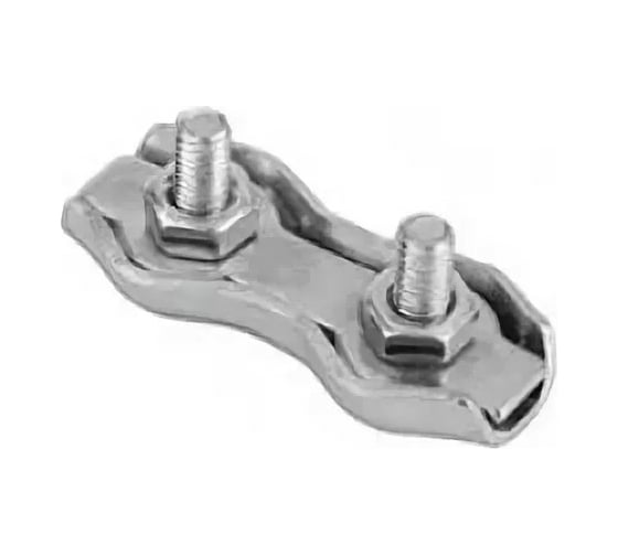 Изображение товара Двойной зажим для стальных канатов BEFAST DUPLEX, цинк, 6 мм, 20 шт. DU620S