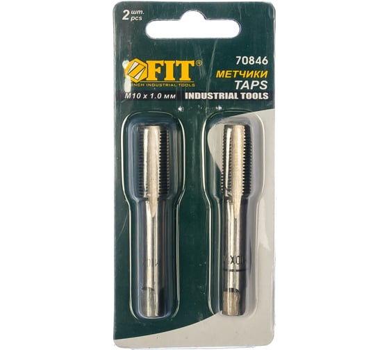 Изображение товара Метрические метчики 10х1.0 мм 2 шт FIT IT 70846