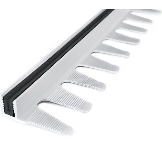 Изображение товара Универсальный крепеж РУССКИЙ ПРОФИЛЬ для Т-образного стыка, 8-12 мм, 0.9 мм, алюминиевый, с резиновой вставкой 4680427057403