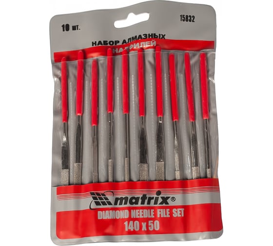 Изображение товара Набор алмазных надфилей 10 шт. MATRIX 15832
