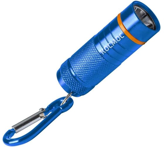Изображение товара Фонарь брелок КОСМОС 1Вт LED/4xLR44 входят в комплект/корпус анодированный алюминий/карабин, KOC205B