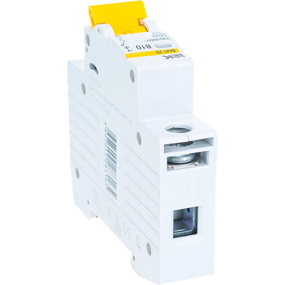 Изображение товара Автоматический выключатель IEK ВА47-29 1п, 10А, "В", 4.5кА MVA20-1-010-B