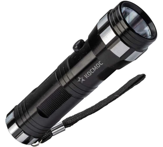 Изображение товара Ручной фонарь КОСМОС 1Вт LED/3xAAА/корпус алюминий/ремешок ручной, KOS108B