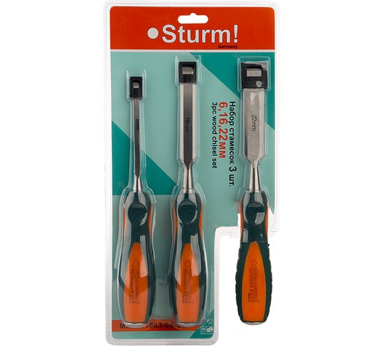 Изображение товара Набор стамесок Sturm 1063-04-S3