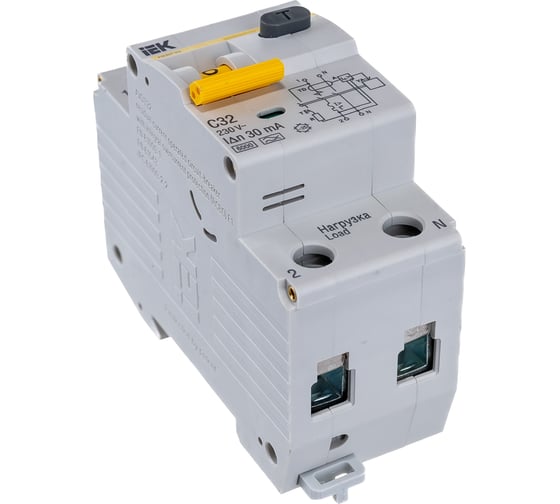 Изображение товара Дифавтомат АВДТ-32 1п+N, C, 32А, 30мА IEK MAD22-5-032-C-30