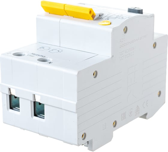 Изображение товара Дифференциальный автоматический выключатель 2п, 40А, 30мА, С АД-12 IEK MAD10-2-040-C-030