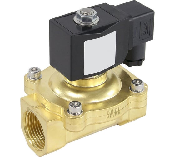 Изображение товара Клапан электромагнитный DN.ru VS2W-200E-NC Ду25 Ру7 латунь, прямого действия, 24В DC D130-01041