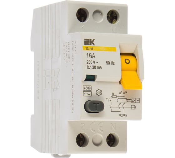 Изображение товара УЗО IEK MDV10-2-016-030 ВД1-63