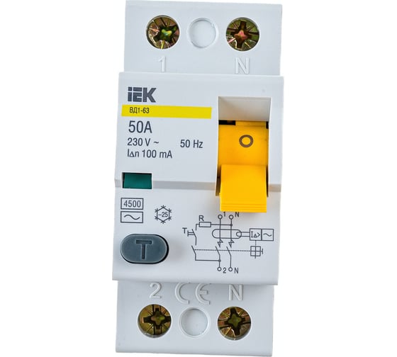 Изображение товара УЗО IEK MDV10-2-050-100 ВД1-63