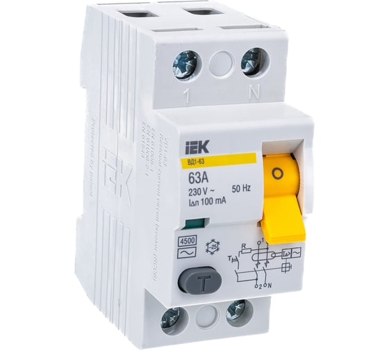 Изображение товара УЗО IEK MDV10-2-063-100 ВД1-63