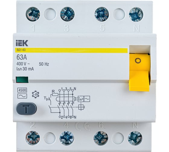 Изображение товара УЗО IEK MDV10-4-063-030 ВД1-63
