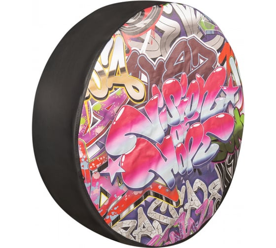 Изображение товара Чехол запасного колеса SKYWAY Граффити R16,17 диаметр 77см, экокожа/полиэстер S06301087