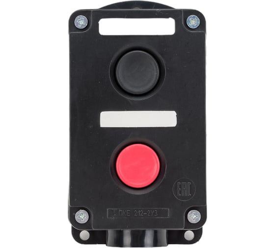 Изображение товара Кнопочный пост ПКЕ TDM ELECTRIC 212-2 У3, красная и черная кнопки, IP40 SQ0742-0003