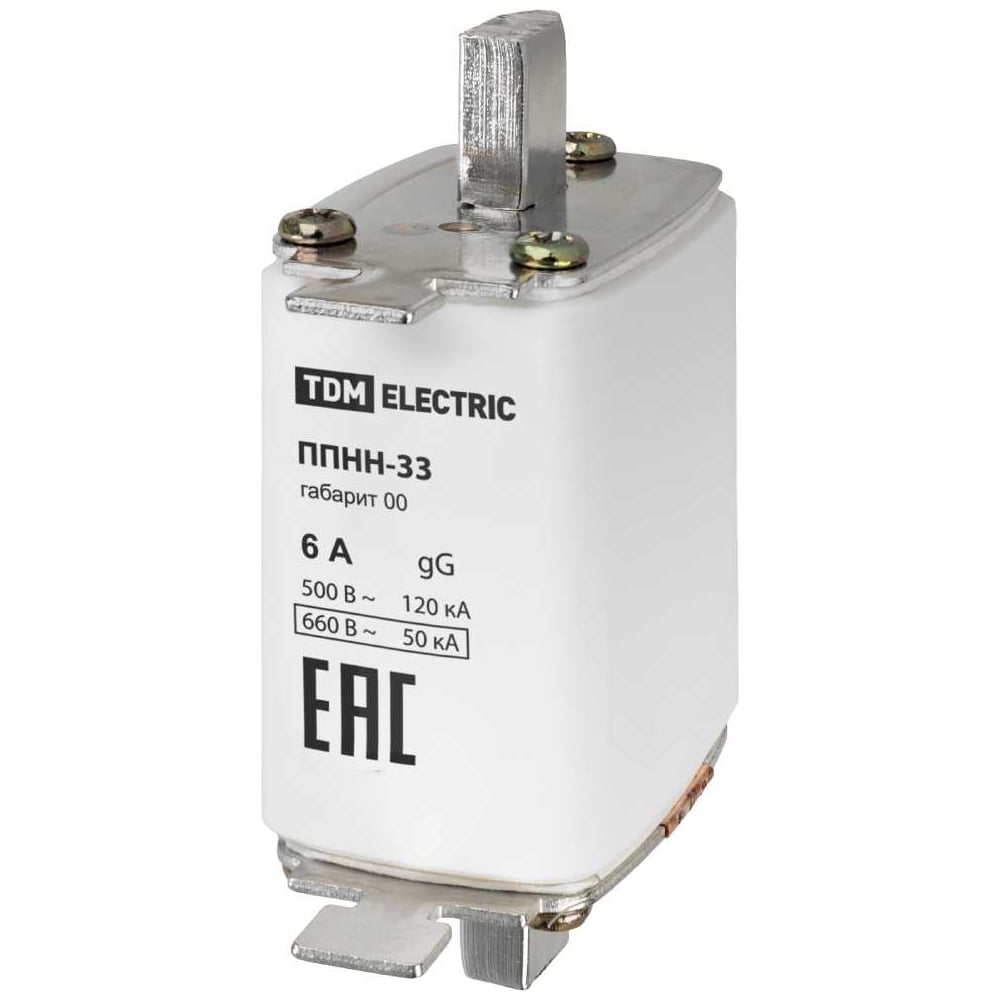 Изображение товара Плавкая вставка предохранителя ППНН-33 TDM ELECTRIC габарит 00 6А SQ0713-0072 Изображение товара Плавкая вставка предохранителя ППНН-33 TDM ELECTRIC габарит 00 6А SQ0713-0072