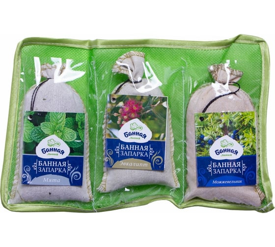Изображение товара Набор запарок для бани Банная линия в сумке 3 шт./30г 11-715