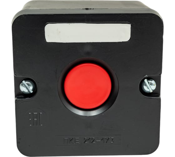 Изображение товара Кнопочный пост ПКЕ TDM ELECTRIC 212-1 У3, красная кнопка, IP40 SQ0742-0001