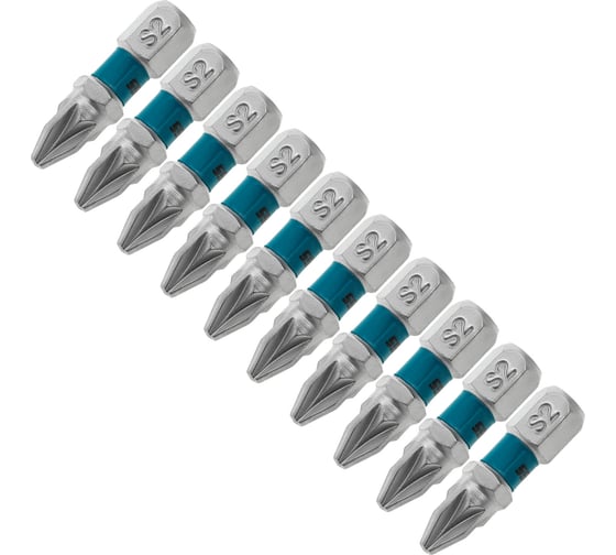 Изображение товара Набор бит (сталь S2; PZ 2х25 мм; 10 шт.) GROSS 11340