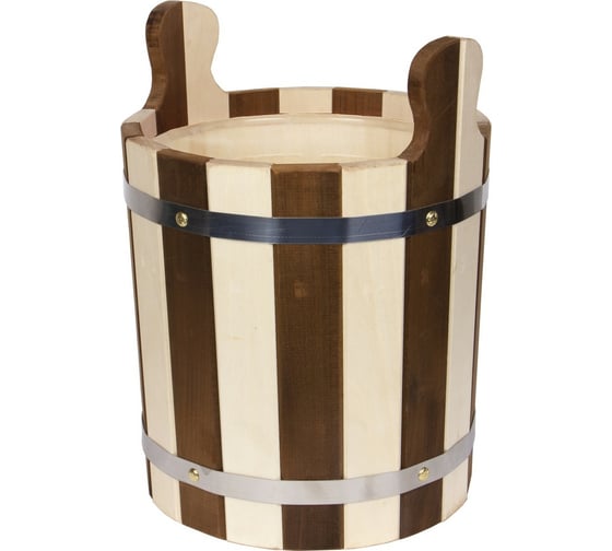 Изображение товара Запарник Банная линия Капучино 13 л, с пластиковой вставкой, липа 12-427