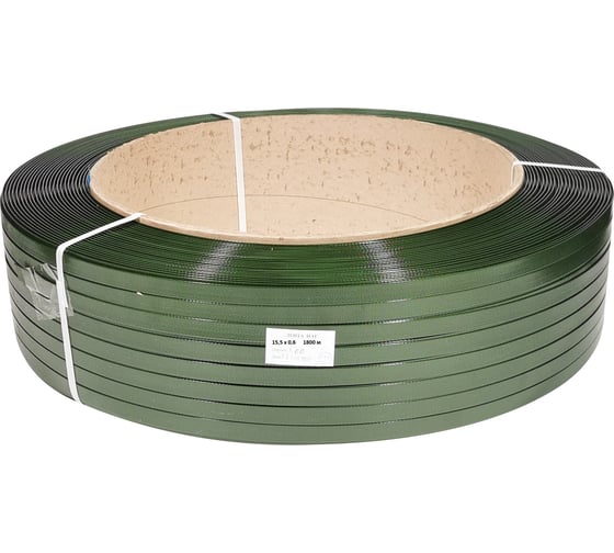 Изображение товара Лента Кордленд ПЭТ, 15,5x0,6x1,8км (300 кгс) зеленый М PET-00082