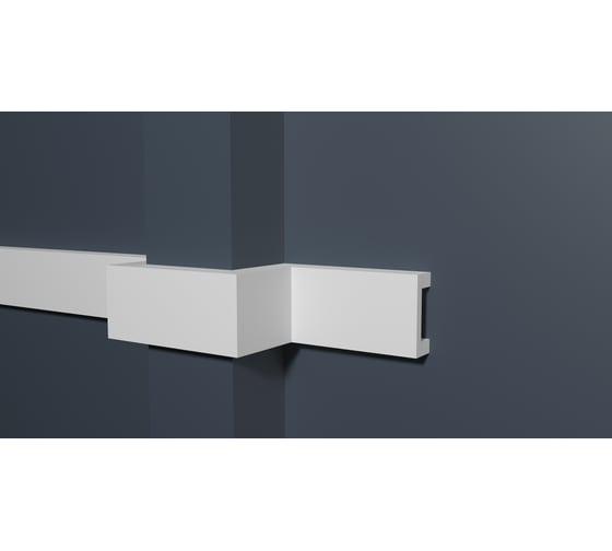 Изображение товара Молдинг стеновой ударопрочный влагостойкий под покраску Decor-Dizayn 40x15x3000мм DD618(3m)