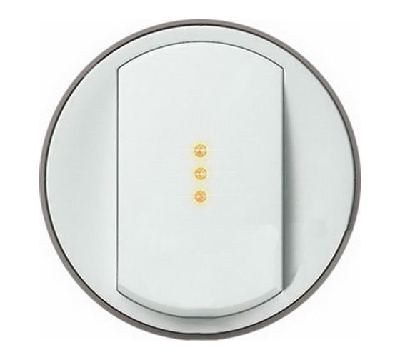 Изображение товара Лицевая панель Legrand Программа Celiane выключатель/переключатель Кат. № 0 670 01/02/31/32 с подсветкой белый 068003