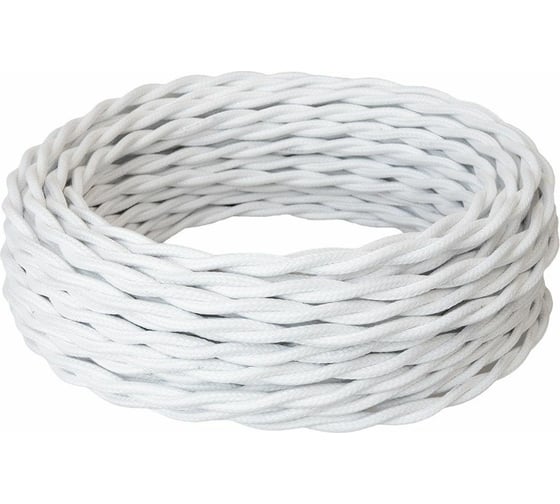Изображение товара Силовой ретро кабель Retro Electro 2x1,5, белый, длина бухты 200 2254765
