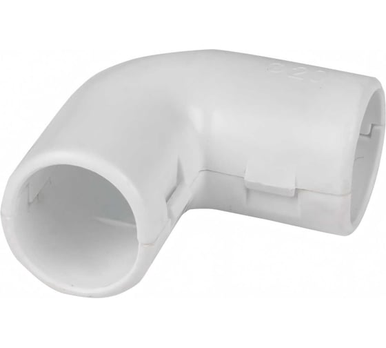Изображение товара Соединительный угол EKF 90, для трубы 25 мм упак. (5 шт) белый -Plast ug-t-25w-r