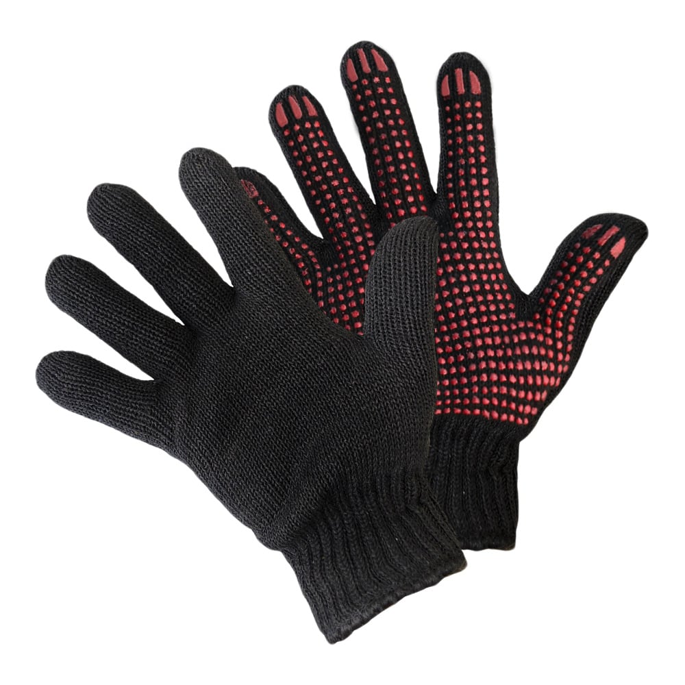 Вязаные двойные перчатки Fiberon, цвет черный