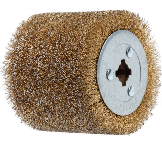 Изображение товара Щетка стальная с латунным покрытием 100x120 мм, проволока 0.3 мм WORTEX SW1012SW00319