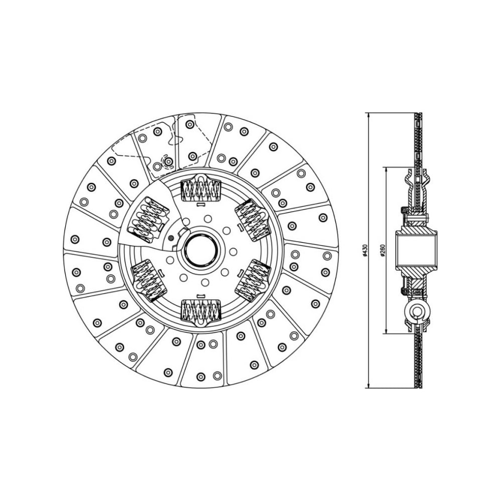 Изображение товара Диск сцепления ведомый для Volvo FH/FM/FMX и Renault FD 400 TRIALLI
