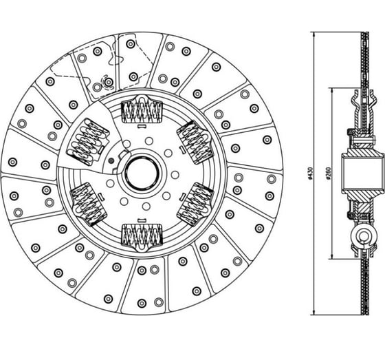 Изображение товара Диск сцепления ведомый для автомобилей Volvo FH/FM /FMX ; Renault C/D/K/T TRIALLI FD 400