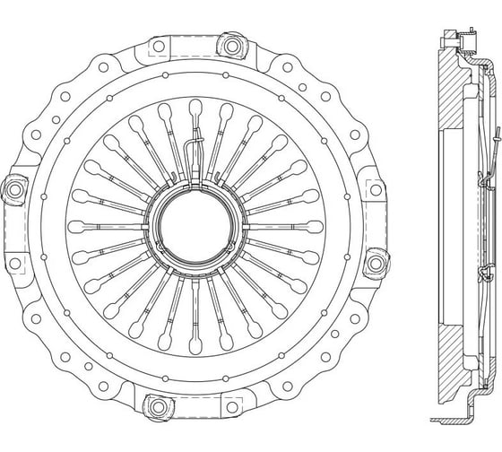 Изображение товара Диск сцепления нажимной для автомобилей MAN TGA /TGX/TGS 430мм TRIALLI FS 702
