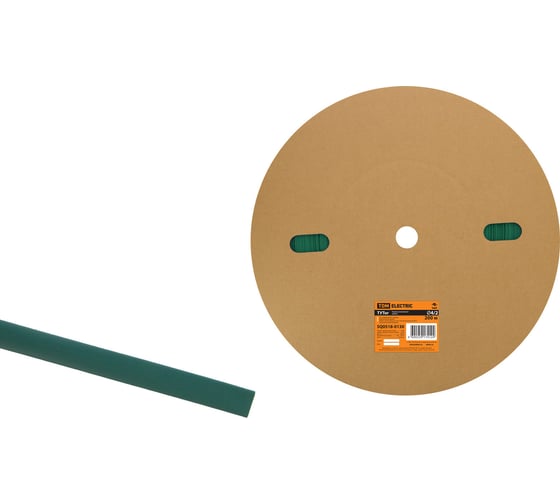 Изображение товара Термоусадочная трубка TDM ELECTRIC ТУТнг 4/2 зеленая (200 метров/ролл) SQ0518-0130