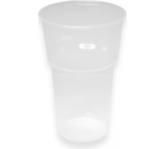 Изображение товара Одноразовый пластиковый стакан Комус 500 мл прозрачный 50 штук в упаковке 206379