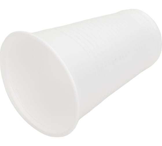 Изображение товара Одноразовый пластиковый стакан Комус 200 мл белый 100 штук в упаковке Эконом 145594