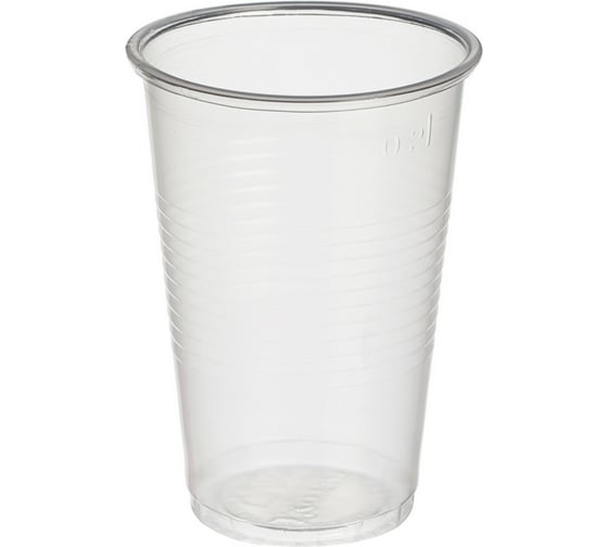 Изображение товара Одноразовый пластиковый стакан Комус 200 мл прозрачный 100 штук в упаковке Стандарт 272261
