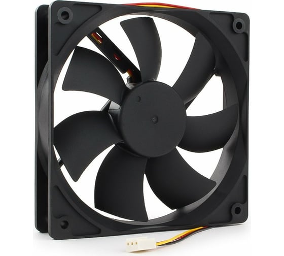 Изображение товара Вентилятор Gembird 120x120x25, втулка, 3 pin, провод 30 см, FANCASE3