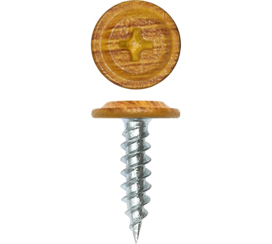 Изображение товара Саморез с прессшайбой Daxmer ПШ 4,2x13, острый, 1000 шт., золотой дуб 00000346332