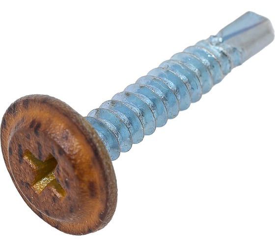 Изображение товара Саморез с прессшайбой ПШС Daxmer 4,2x25 сверло Темный дуб 500 шт 00000346316