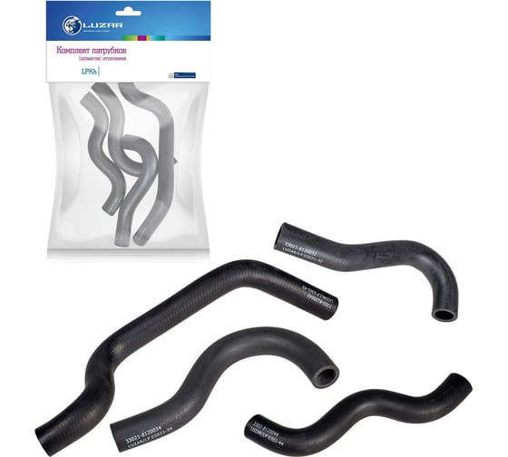 Изображение товара Комплект патрубков отопителя для автомобилей ГАЗ 3302 LUZAR LPKh 0306
