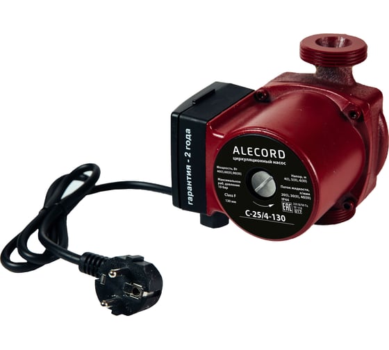 Изображение товара Циркуляционный насос ALECORD C-25/4-130 с кабелем 4640130924195