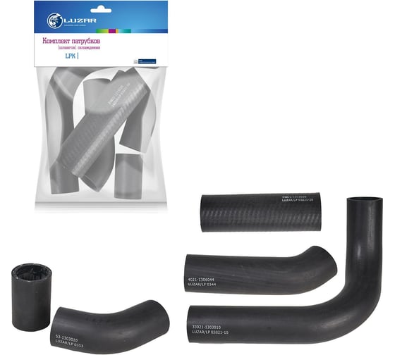Изображение товара Комплект патрубков охлаждения для автомобилей ГАЗ 3302 LUZAR LPK 0302