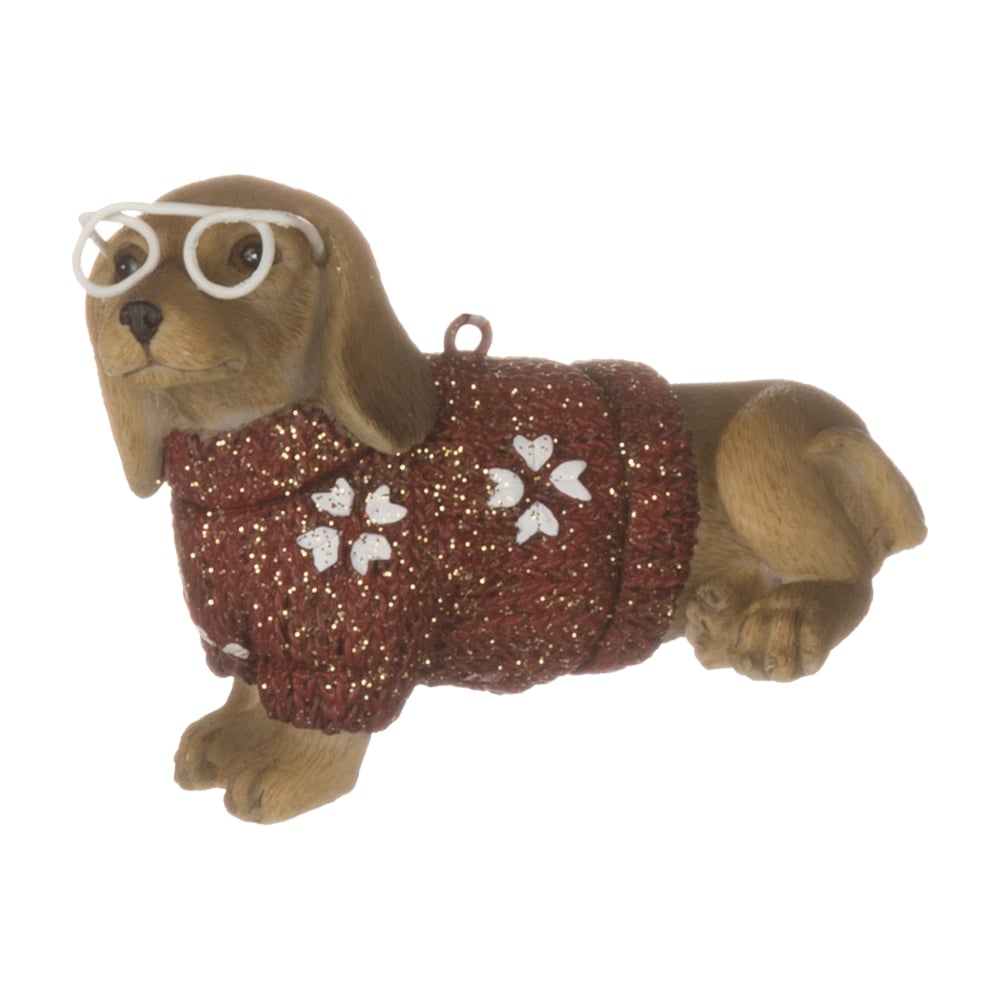 Изображение товара Набор елочных украшений Karlsbach такса 6 шт пластиковые для Нового Года