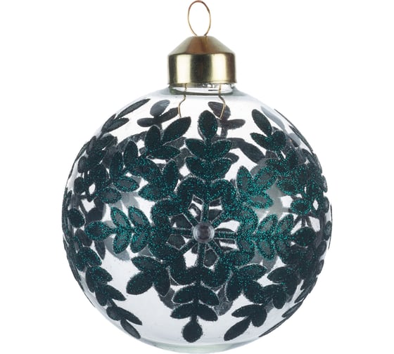 Изображение товара Прозрачный шар Karlsbach с синей снежинкой,8 см 6 шт. 10293