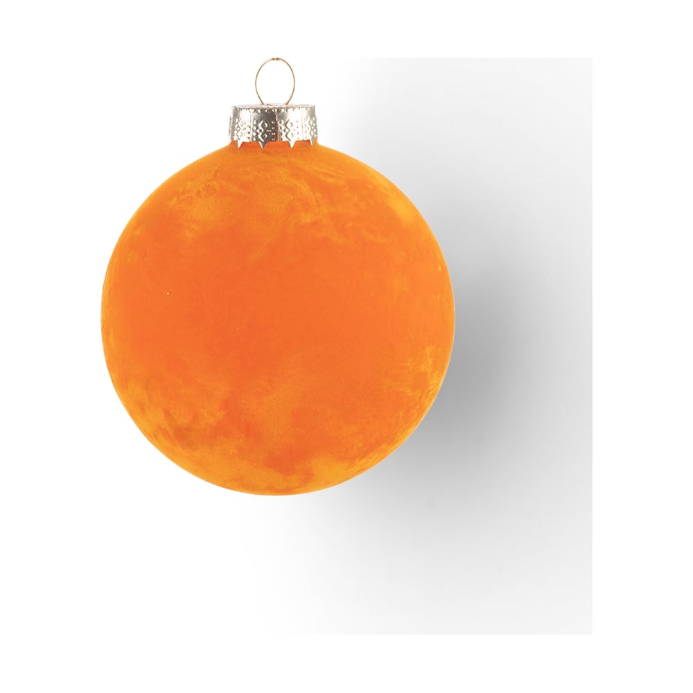 Изображение товара Набор из 3 стеклянных новогодних шаров оранжевого цвета Karlsbach 80x81 мм